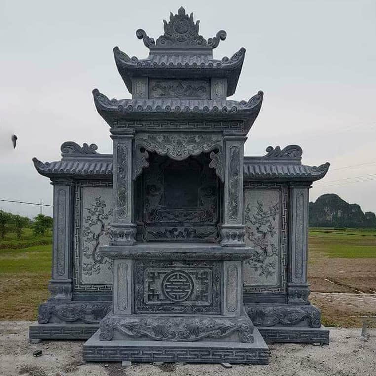 Mẫu Lăng thờ đá đẹp, chuẩn phong thủy - LTD024