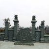 Mẫu Cuốn thư (bình phong - trấn trạch) đá xanh rêu đẹp - CT026