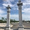 Hiếu Đức thi công mẫu cột đá đồng điêu khắc sắc nét CD004