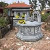 Mẫu mộ đá lục giác đẹp, thiết kế chuẩn phong thủy - MLG001